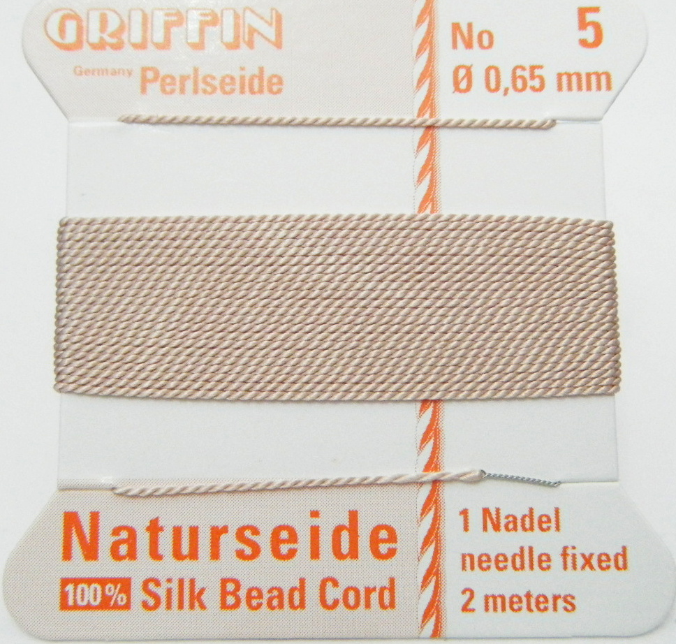 Beige 5 Griffin silk